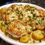 Crockpot Garlic Parmesan Chicken and Potatoes