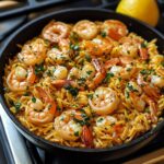One Pot Shrimp with Orzo