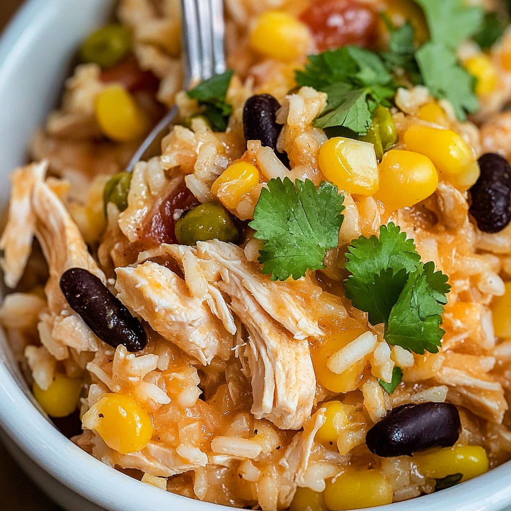 Southwest Crock Pot Chicken and Rice