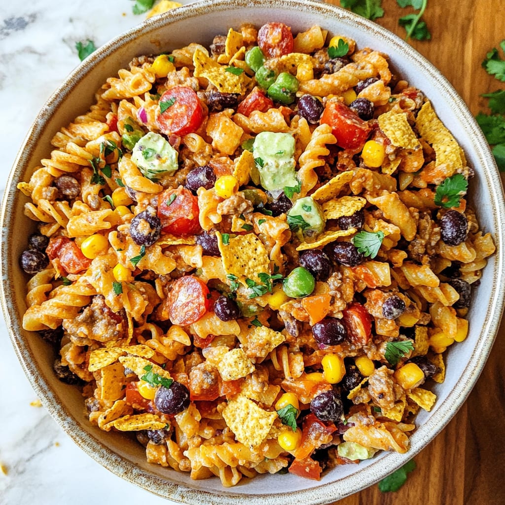 Taco Pasta Salad With Doritos