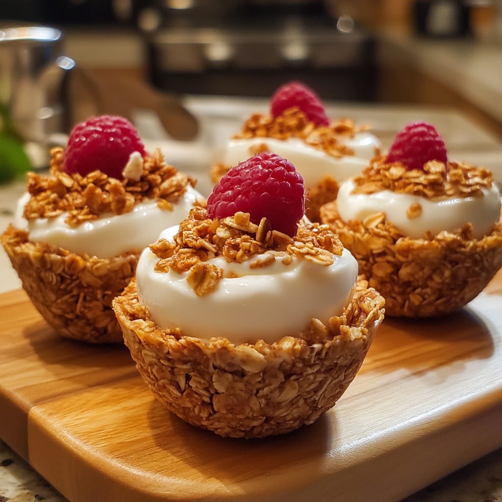 Yogurt Filled Granola Cups