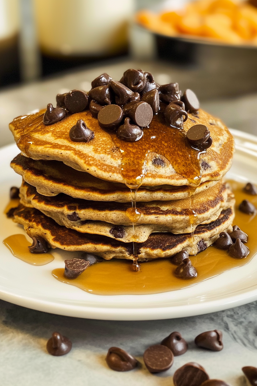 Chocolate Chip Protein Pancakes