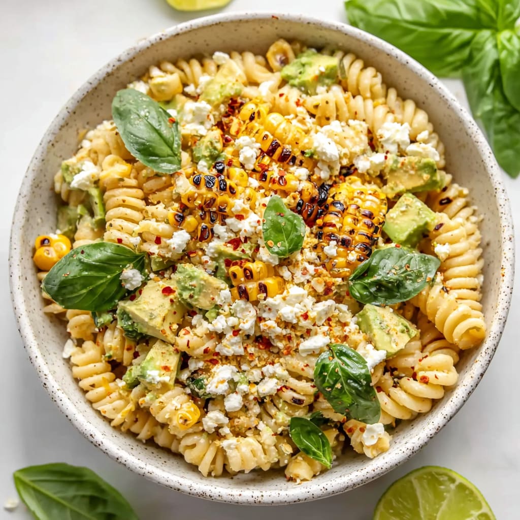 Creamy Street Corn Pasta Salad
