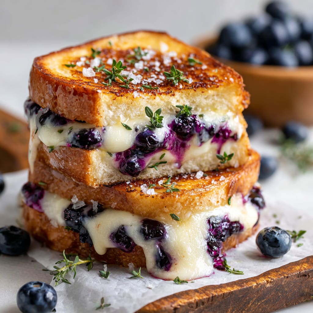 Crispy Blueberry Grilled Cheese