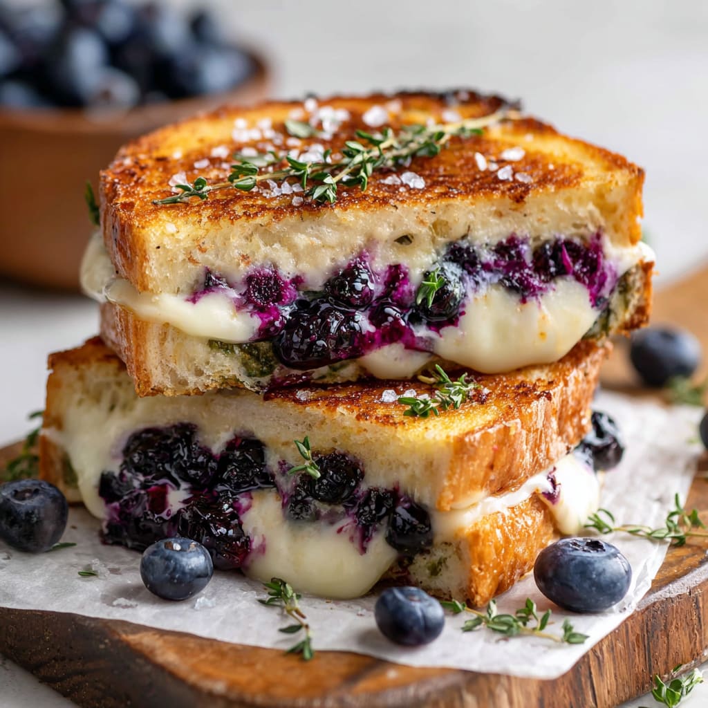 Crispy Blueberry Grilled Cheese