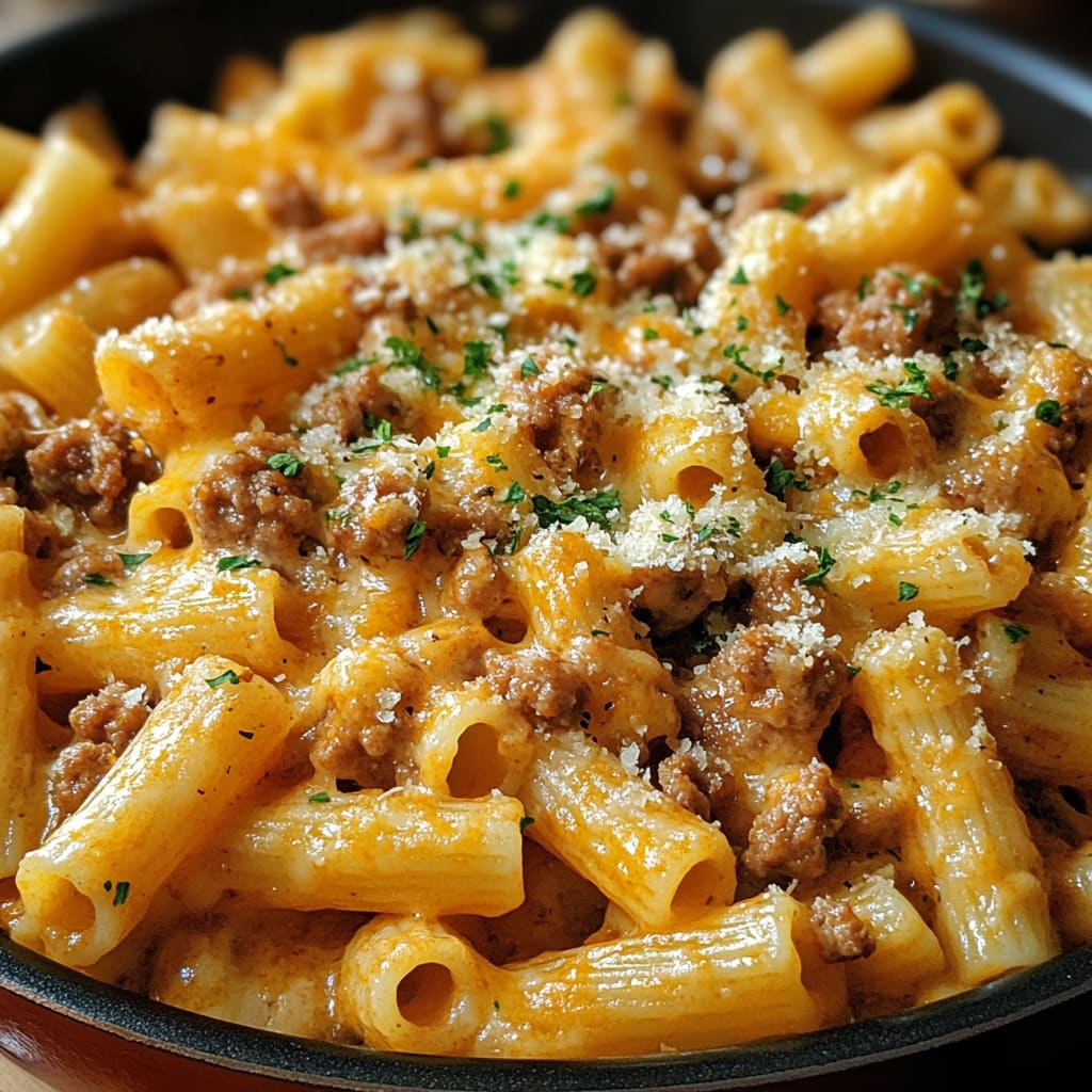 Cheesy Ground Turkey Pasta