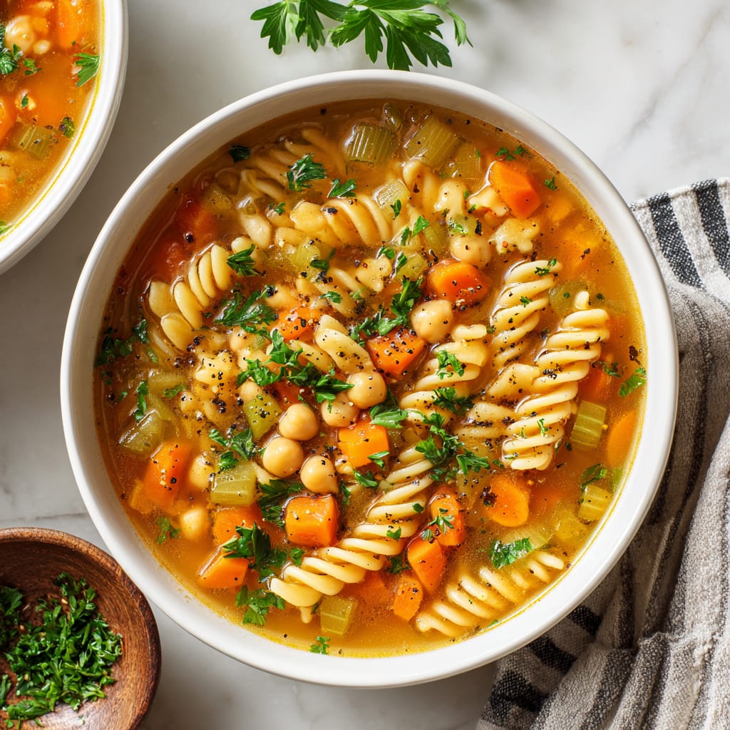 Chickpea Noodle Soup