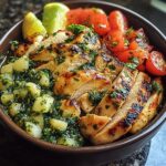 Chimichurri Grilled Chicken Bowl with Garlic Sauce