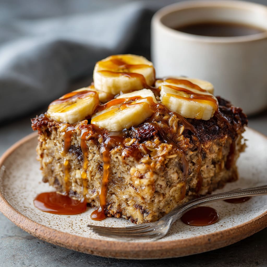 Chunky Monkey Banana Baked Oatmeal