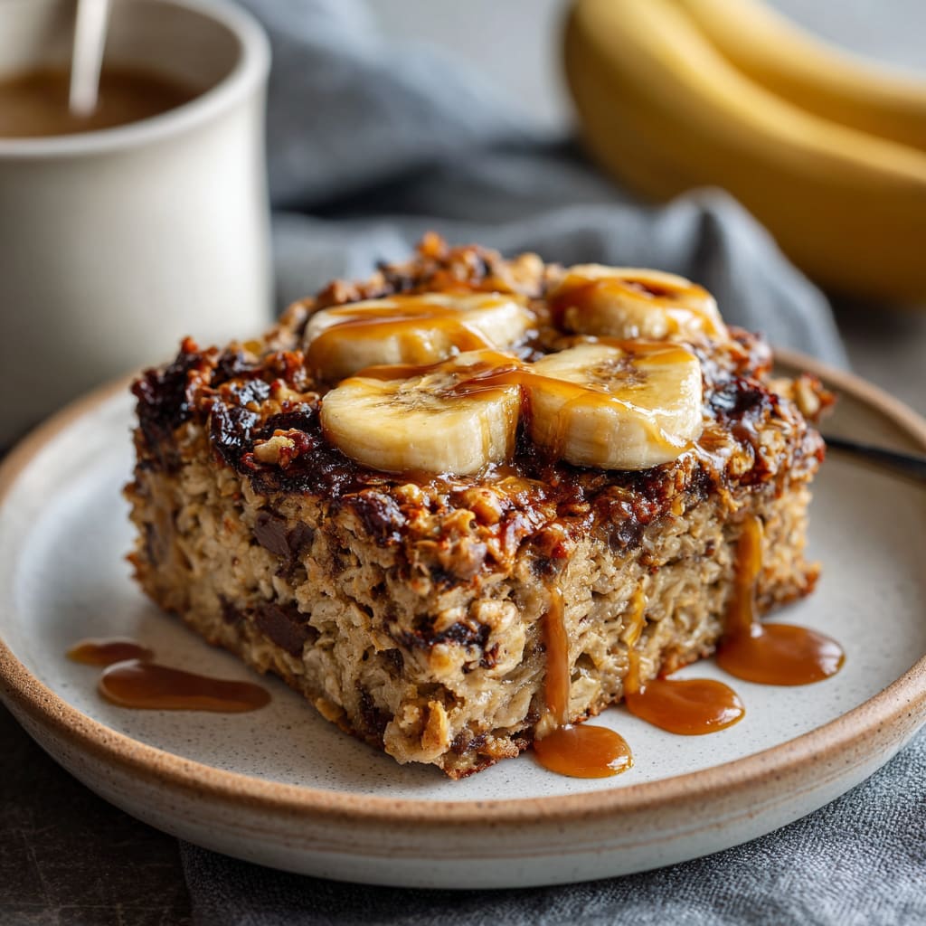 Chunky Monkey Banana Baked Oatmeal