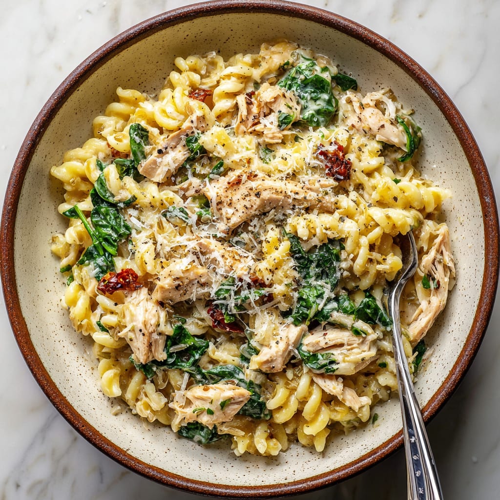 Creamy Leftover Turkey Orzo