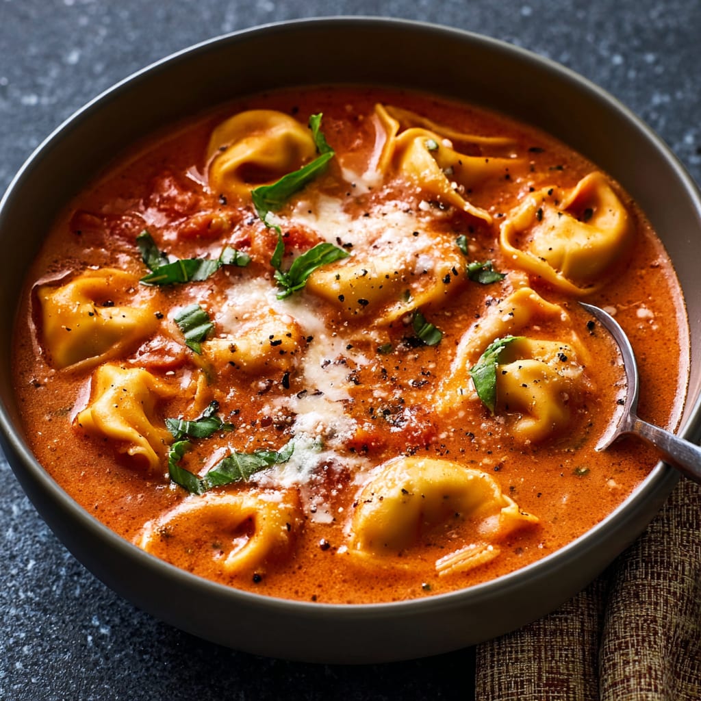 Creamy Tomato Tortellini Soup
