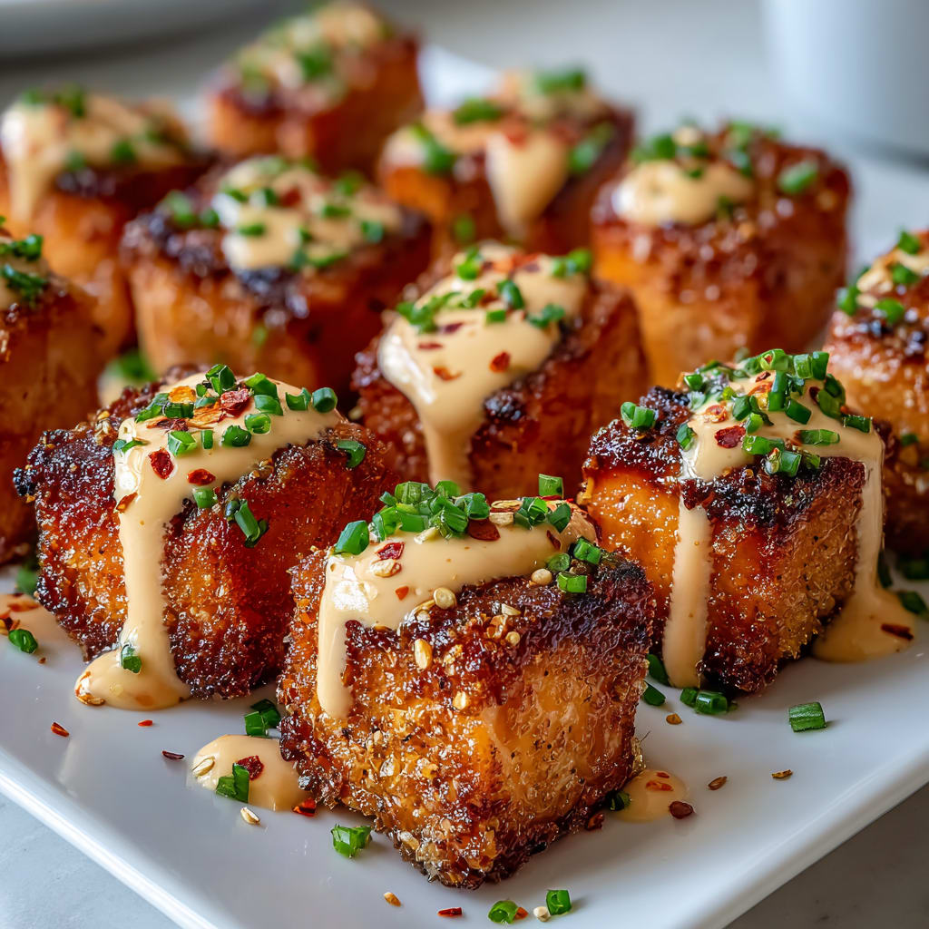 Crispy Bang Bang Salmon Bites