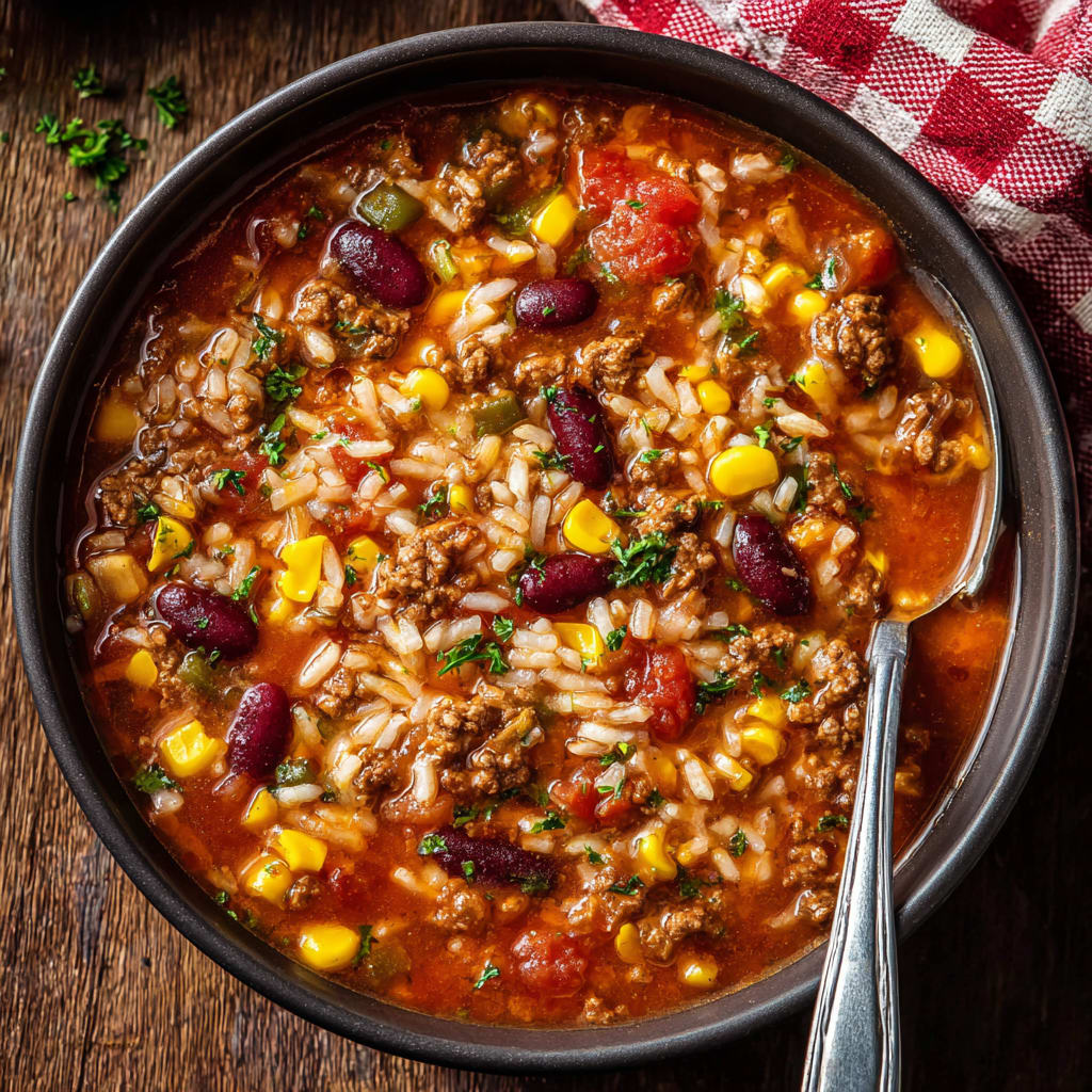 Crockpot Taco Rice Soup Recipe