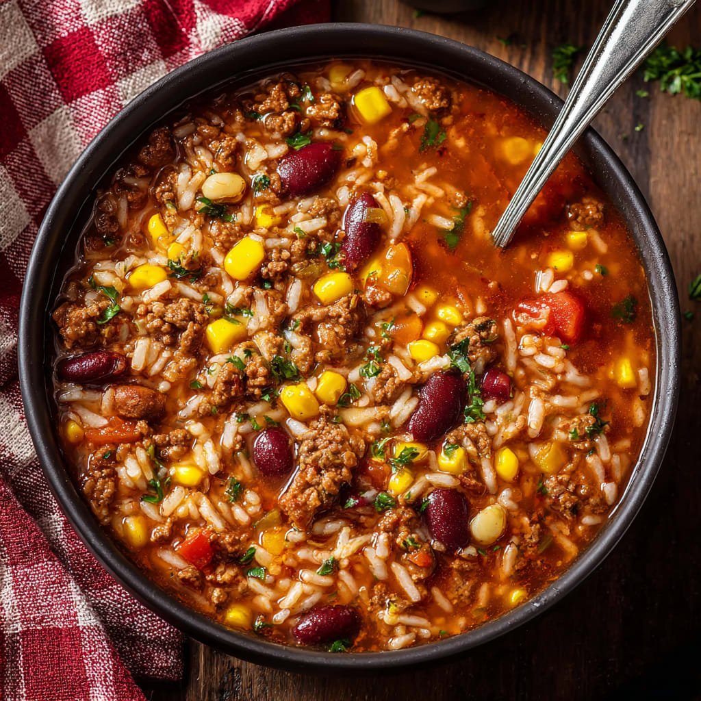 Crockpot Taco Rice Soup Recipe