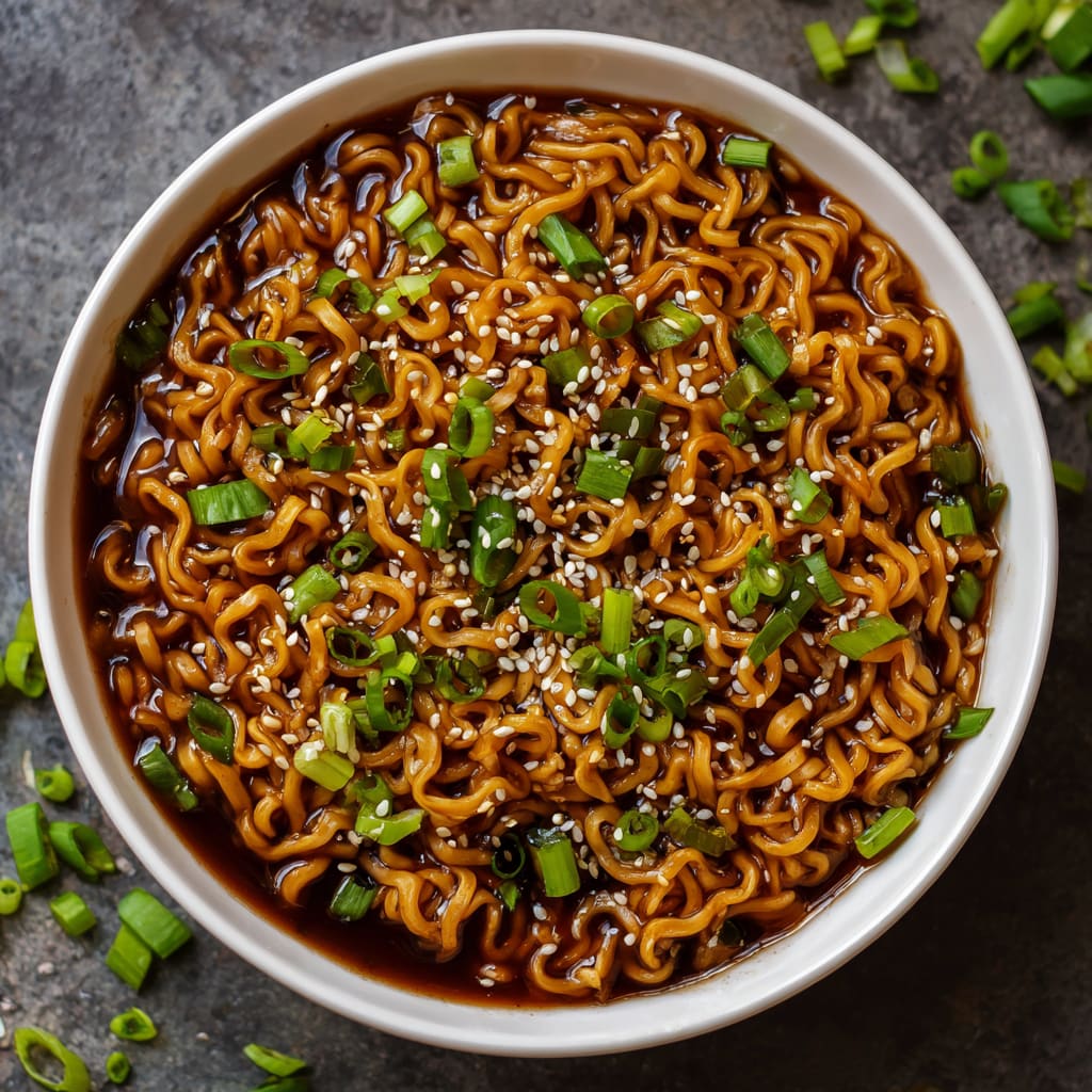 Easy Saucy Ramen Noodles