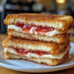 Fried Strawberry Cheesecake Sandwiches
