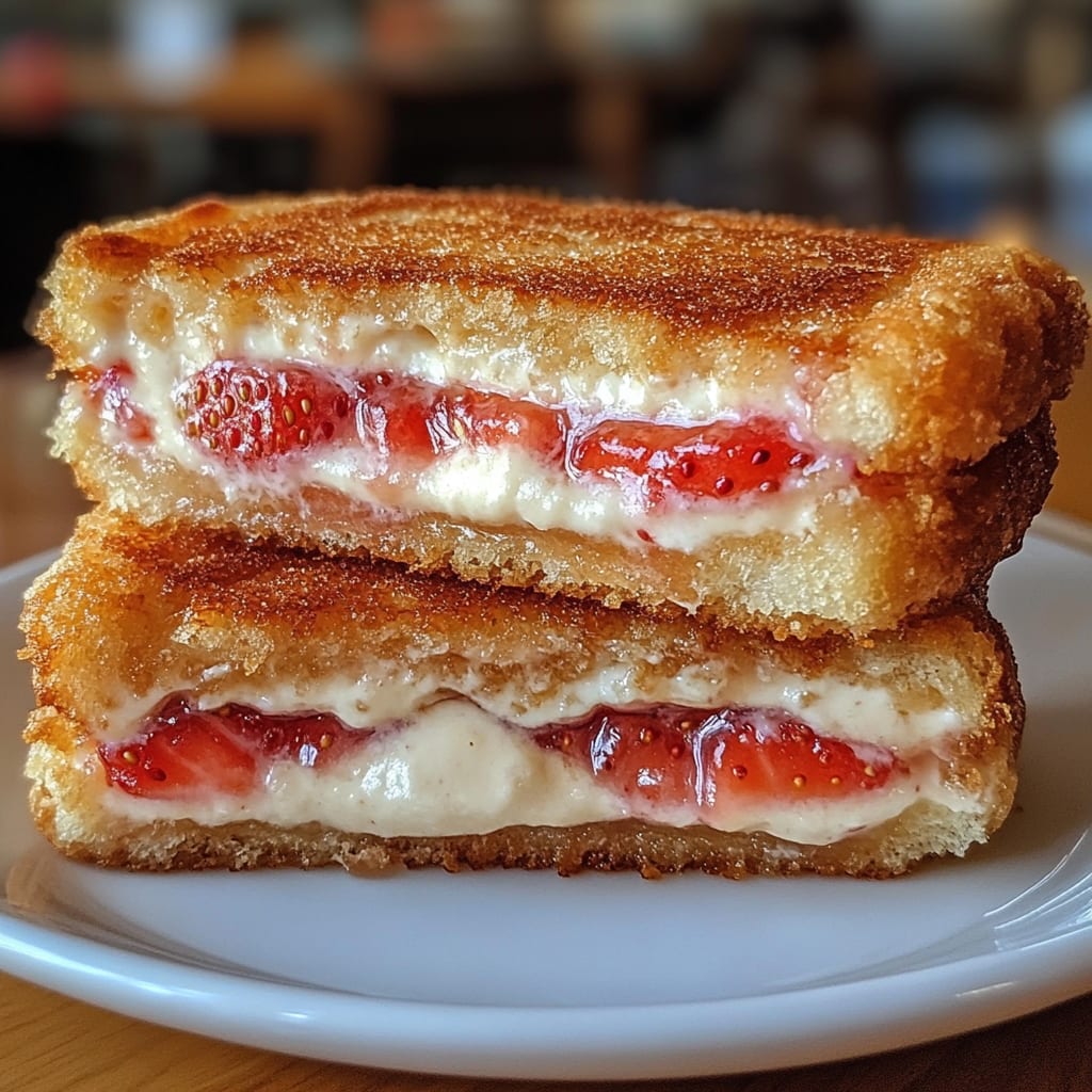 Fried Strawberry Cheesecake Sandwiches