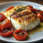 Grilled Cod with Roasted Tomatoes