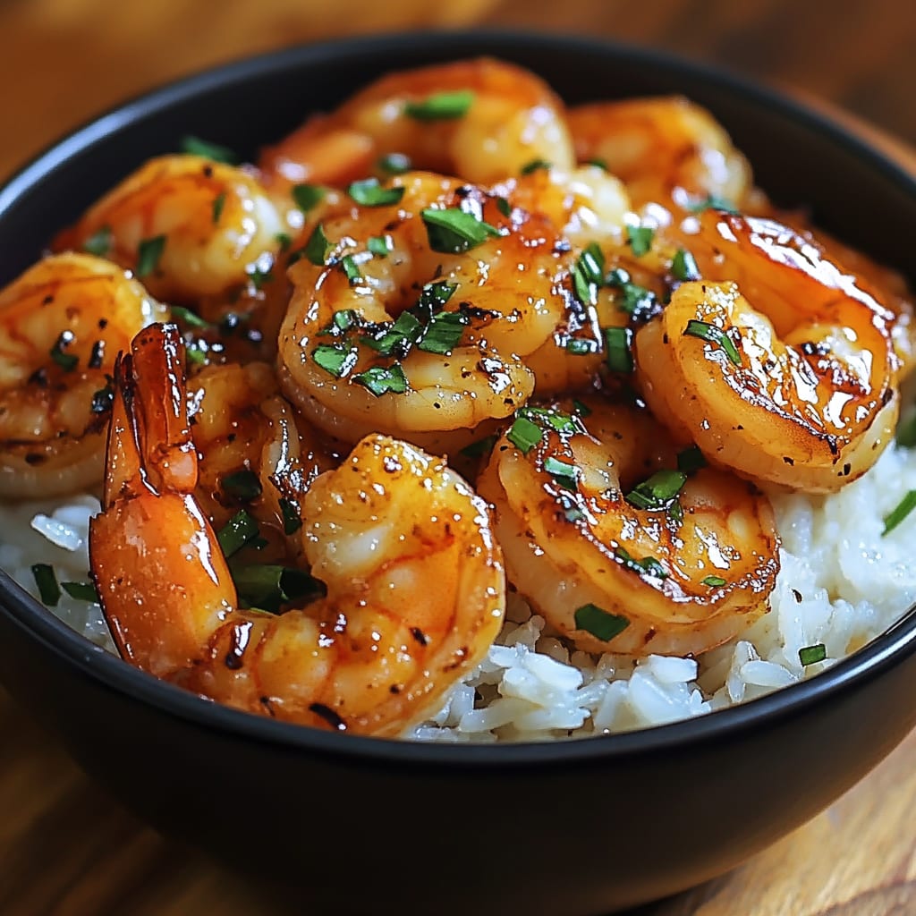 Honey Garlic Shrimp and Rice Bowl