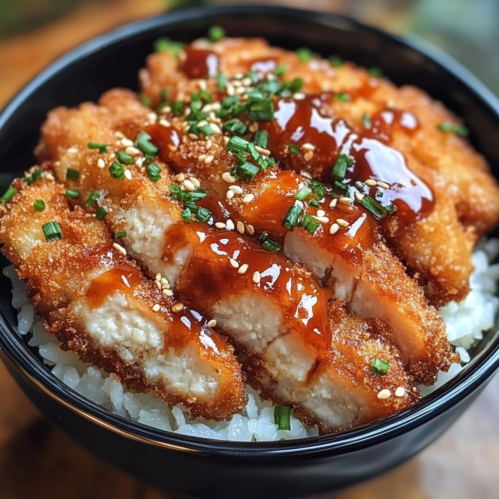 Japanese Katsu Bowls with Tonkatsu Sauce