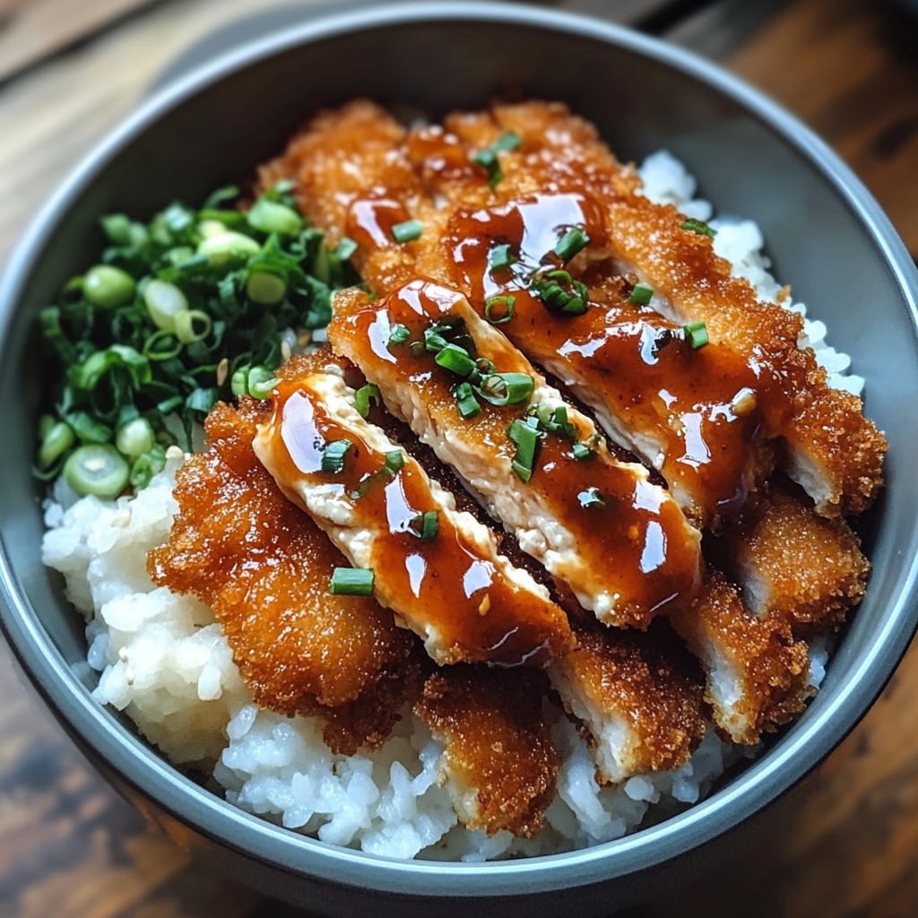 Japanese Katsu Bowls with Tonkatsu Sauce