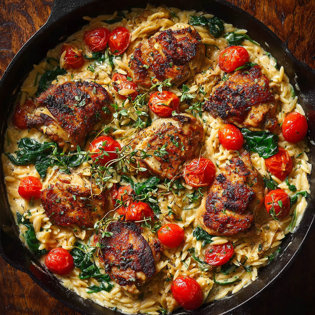 One-Pan Creamy Chicken Orzo