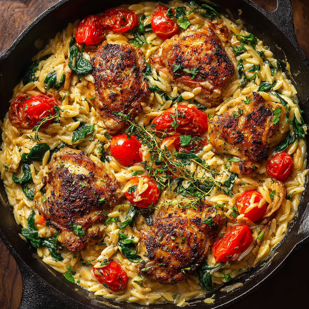 One-Pan Creamy Chicken Orzo