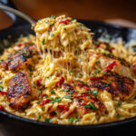 One Pot Cajun Chicken Alfredo Orzo