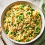 Parmesan Orzo and Peas