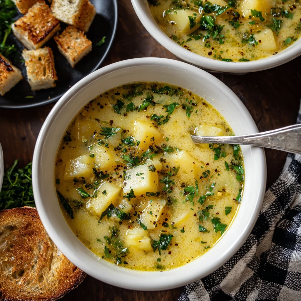 Roasted Garlic Potato Soup