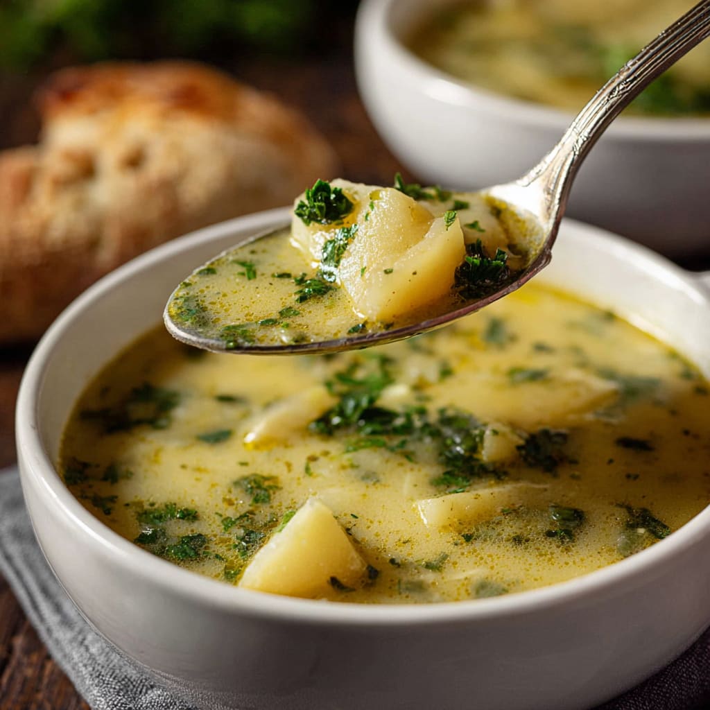 Roasted Garlic Potato Soup