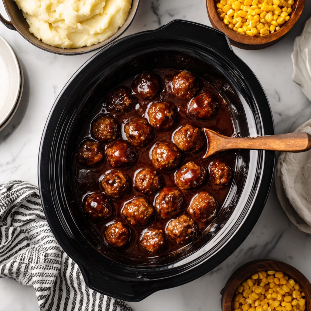 Slow Cooker Salisbury Steak Meatballs