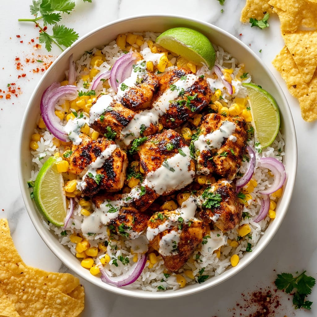 Street Corn Chicken Rice Bowl