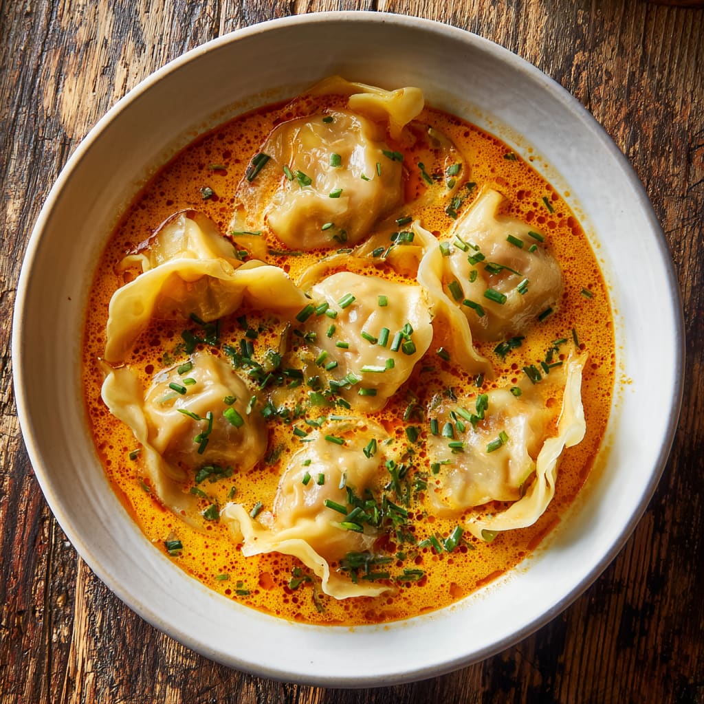 Thai Coconut Curry Dumpling Soup