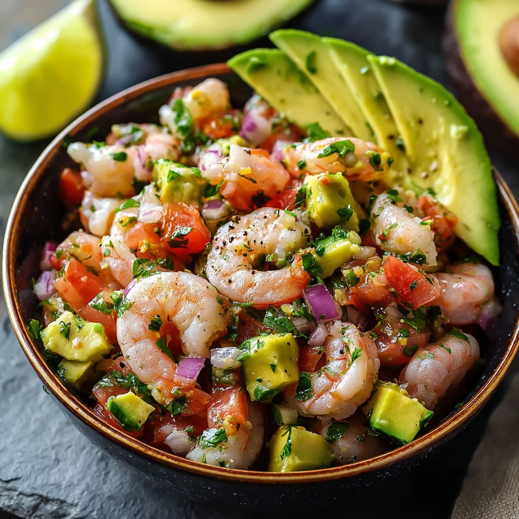 Avocado Salsa Shrimp Salad