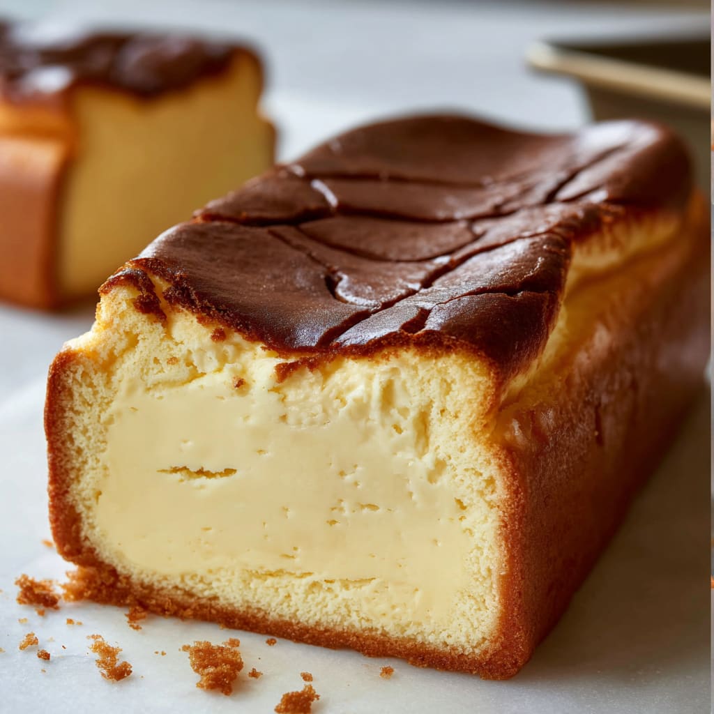 Burnt Basque Cheesecake in a Loaf Pan