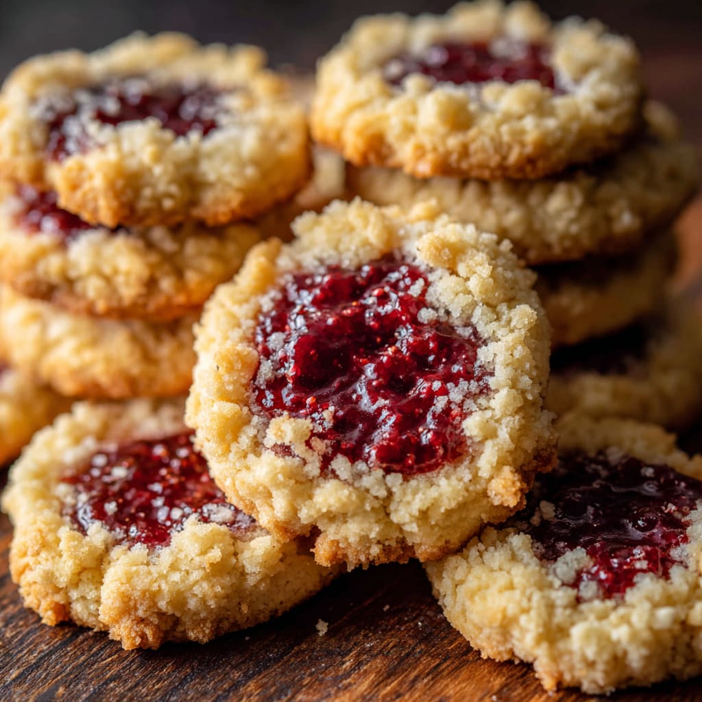 Buttery Raspberry Crumble Cookies