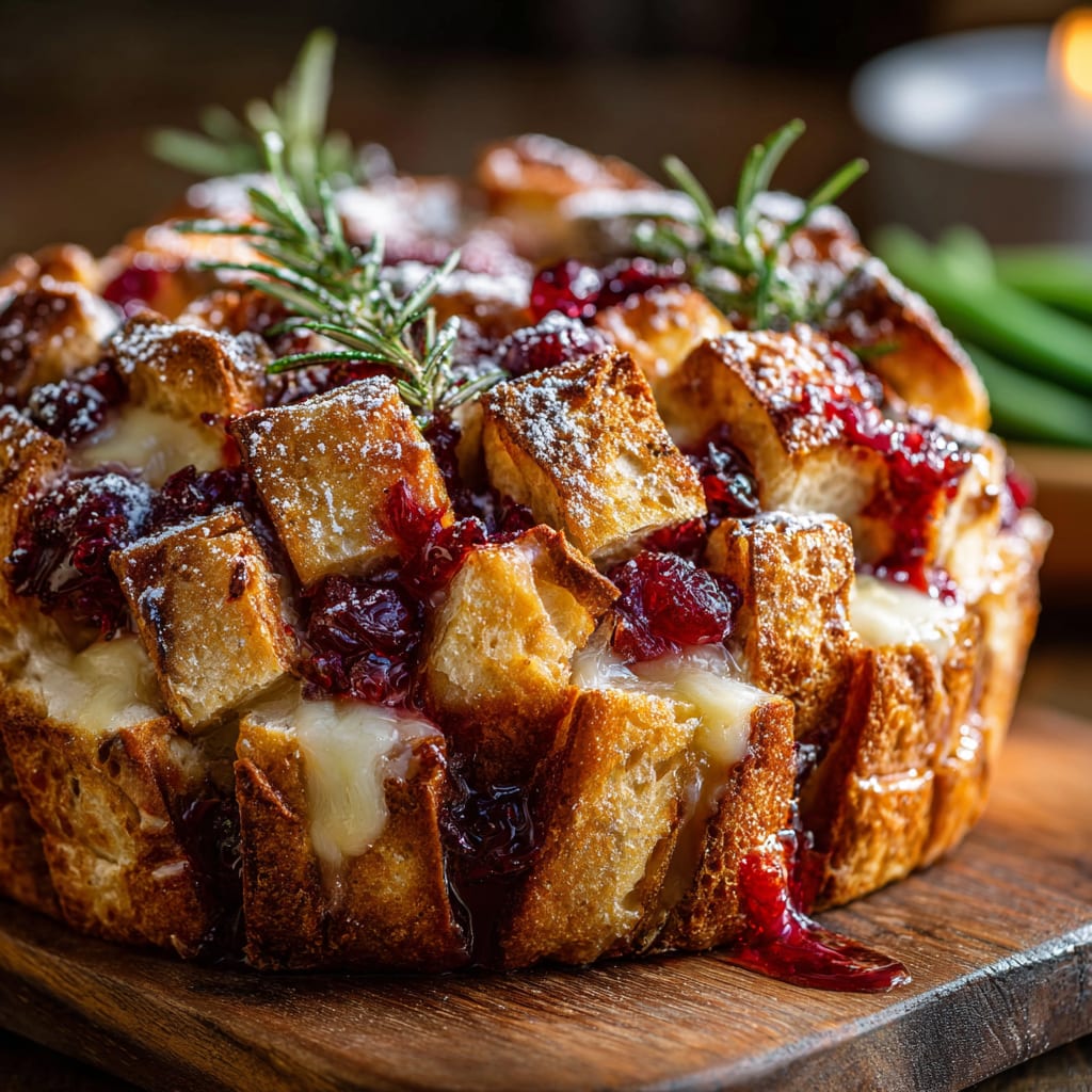Cranberry Brie Sourdough Pull Apart Bread