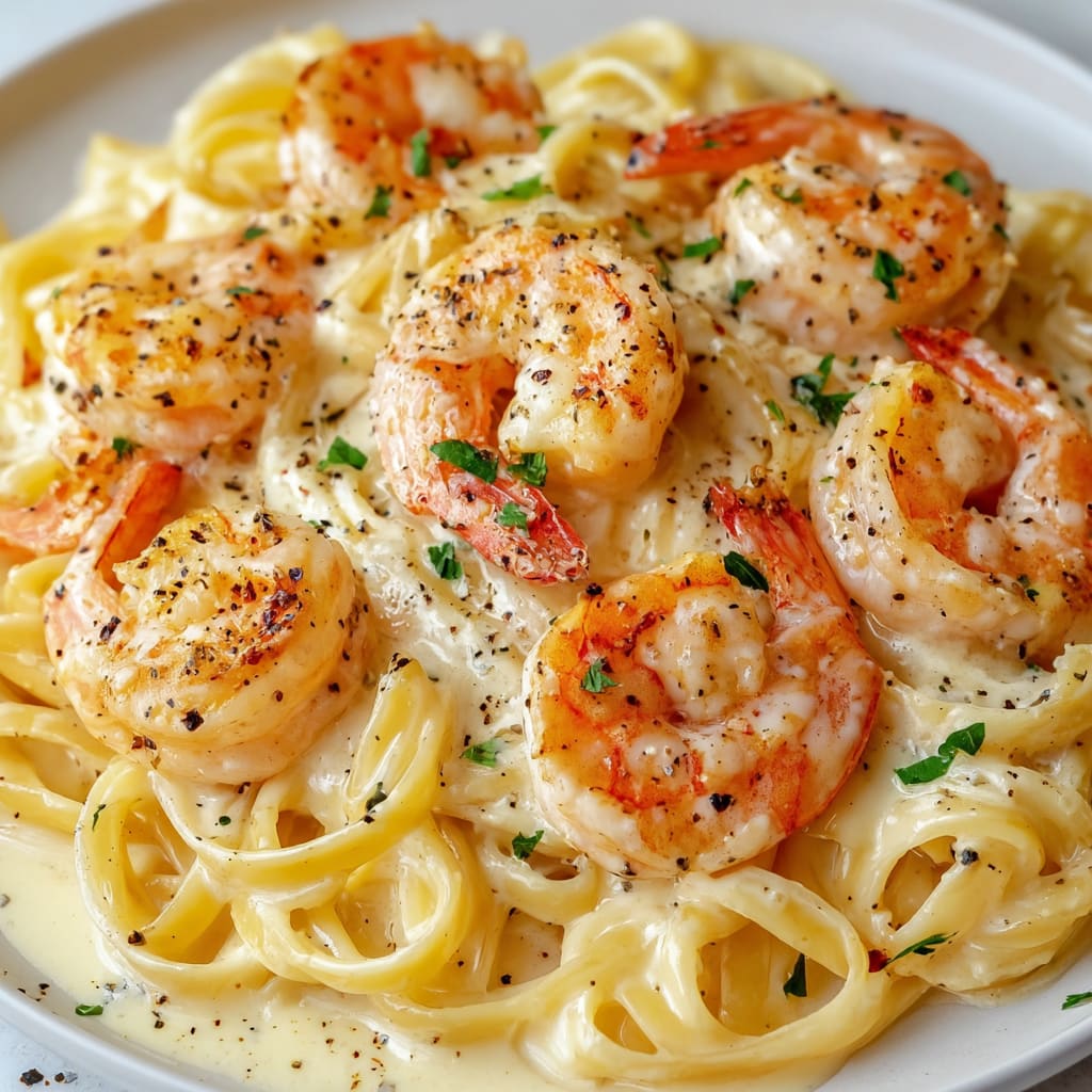Creamy Garlic Shrimp Pasta