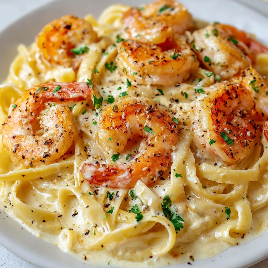 Creamy Garlic Shrimp Pasta