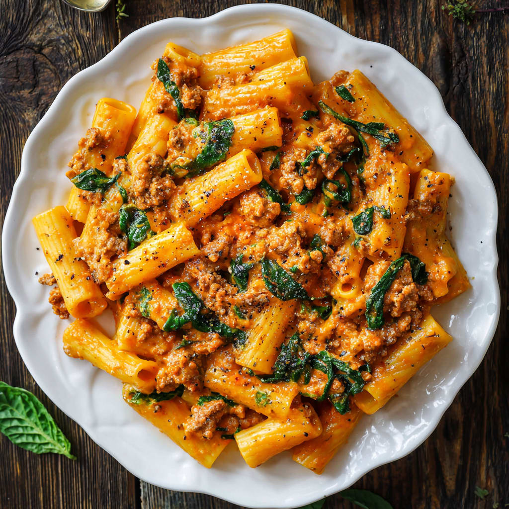 Creamy Sausage Rigatoni