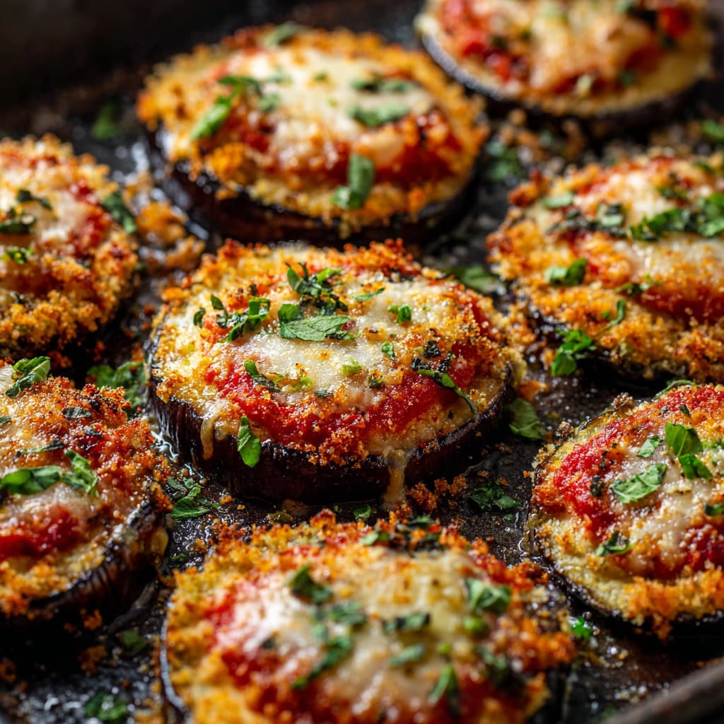 Crispy Baked Eggplant Parmesan