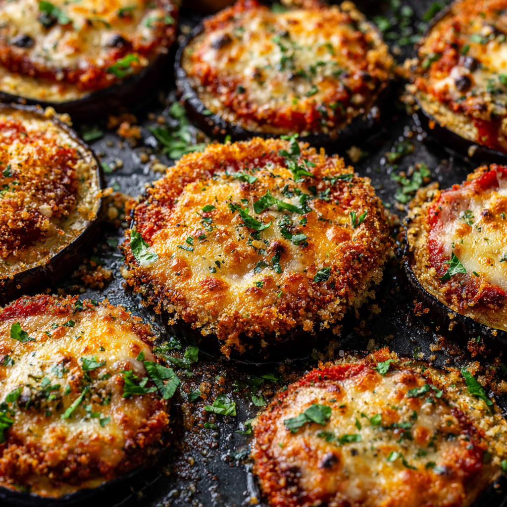 Crispy Baked Eggplant Parmesan