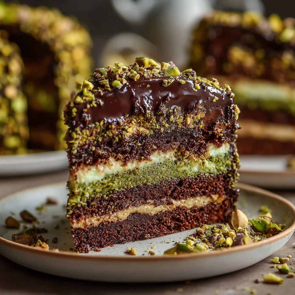 Dubai Chocolate Pistachio Cake