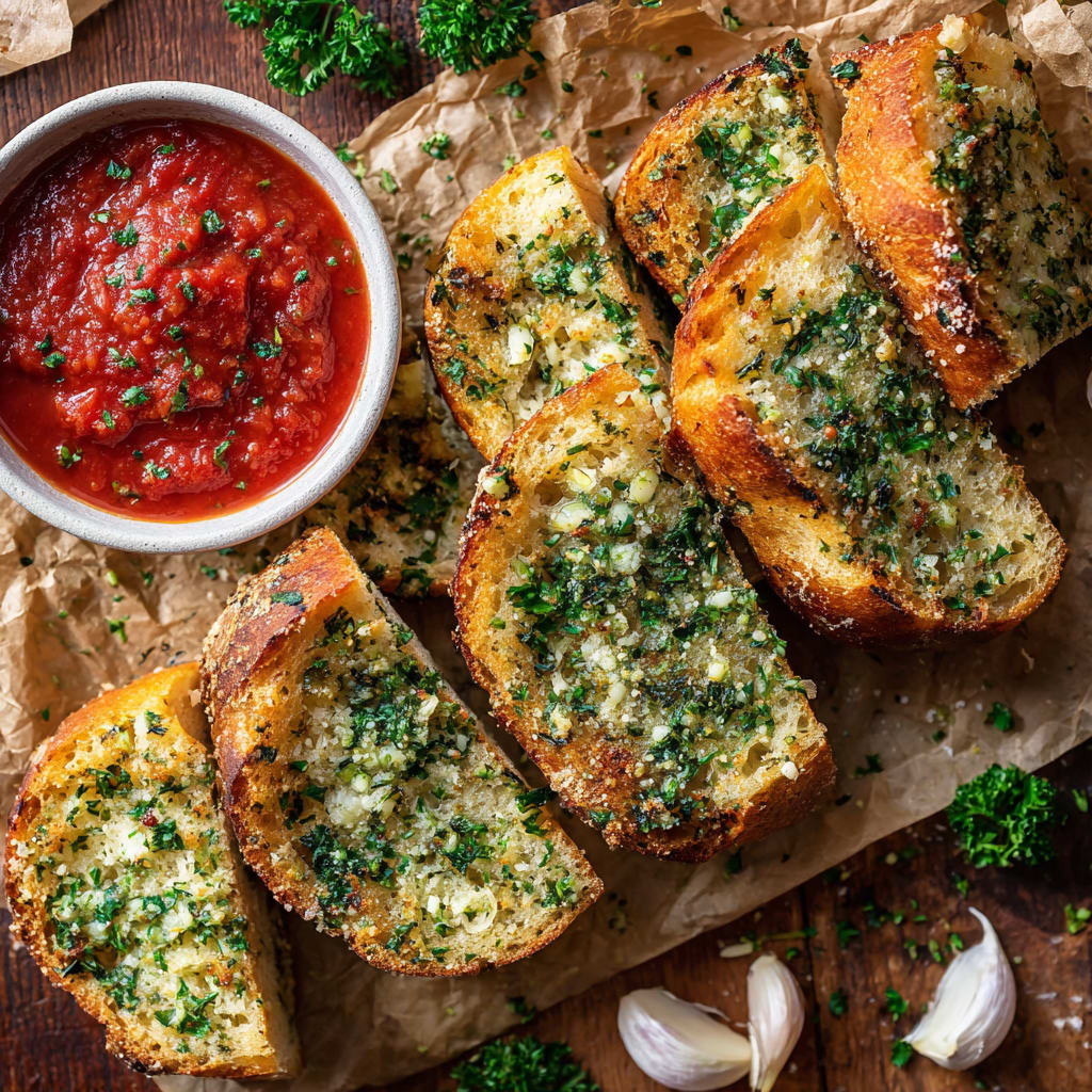 Easy Sourdough Garlic Bread