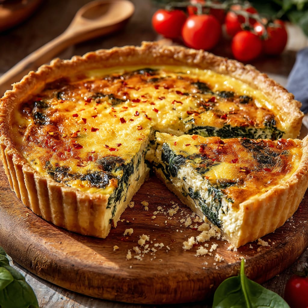 Elegant Ricotta and Spinach Quiche