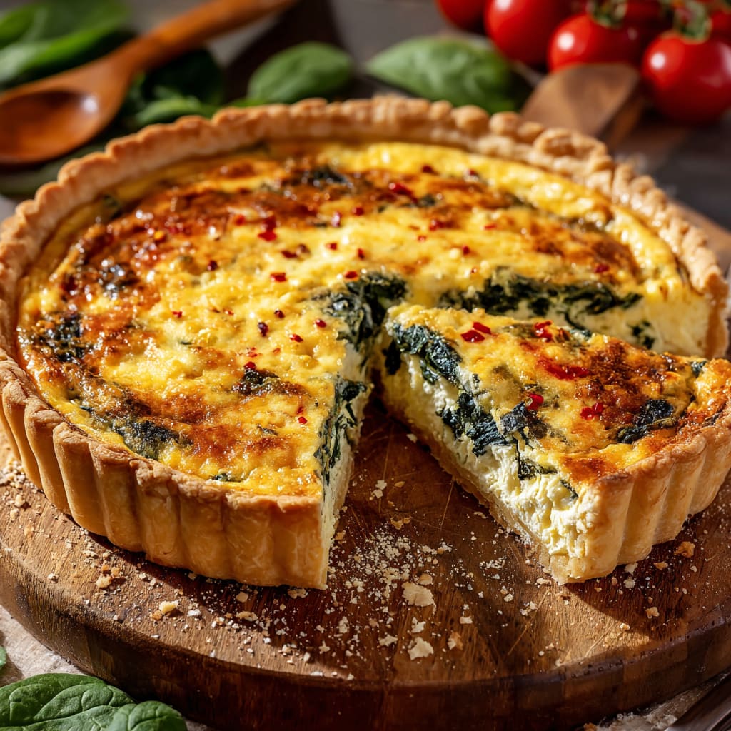 Elegant Ricotta and Spinach Quiche