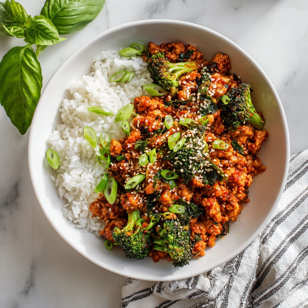 Firecracker Ground Chicken Bowl