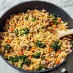 Ground Turkey Orzo Skillet
